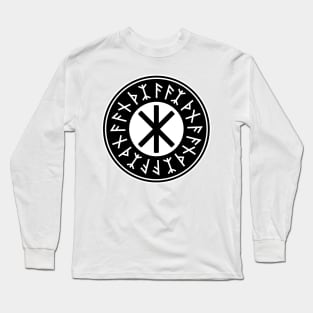 Odin's Protection No.1 (black white) Long Sleeve T-Shirt